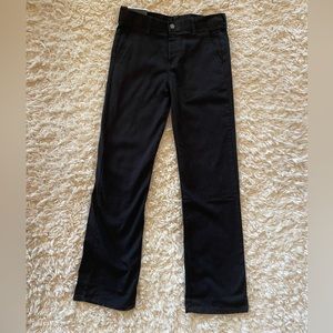 NWT Chaps brand front front black pants boys size 14